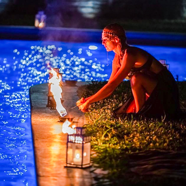 animazione sputafuoco al matrimonio